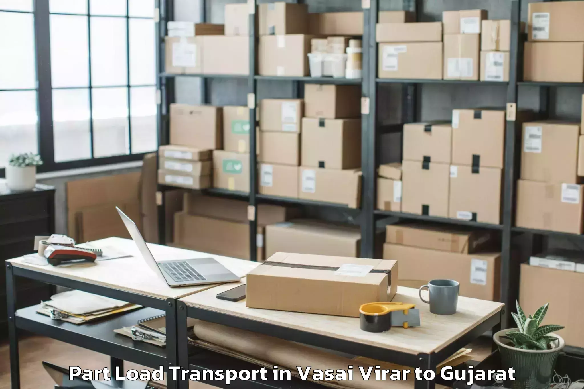 Book Vasai Virar to Lodhika Part Load Transport Online